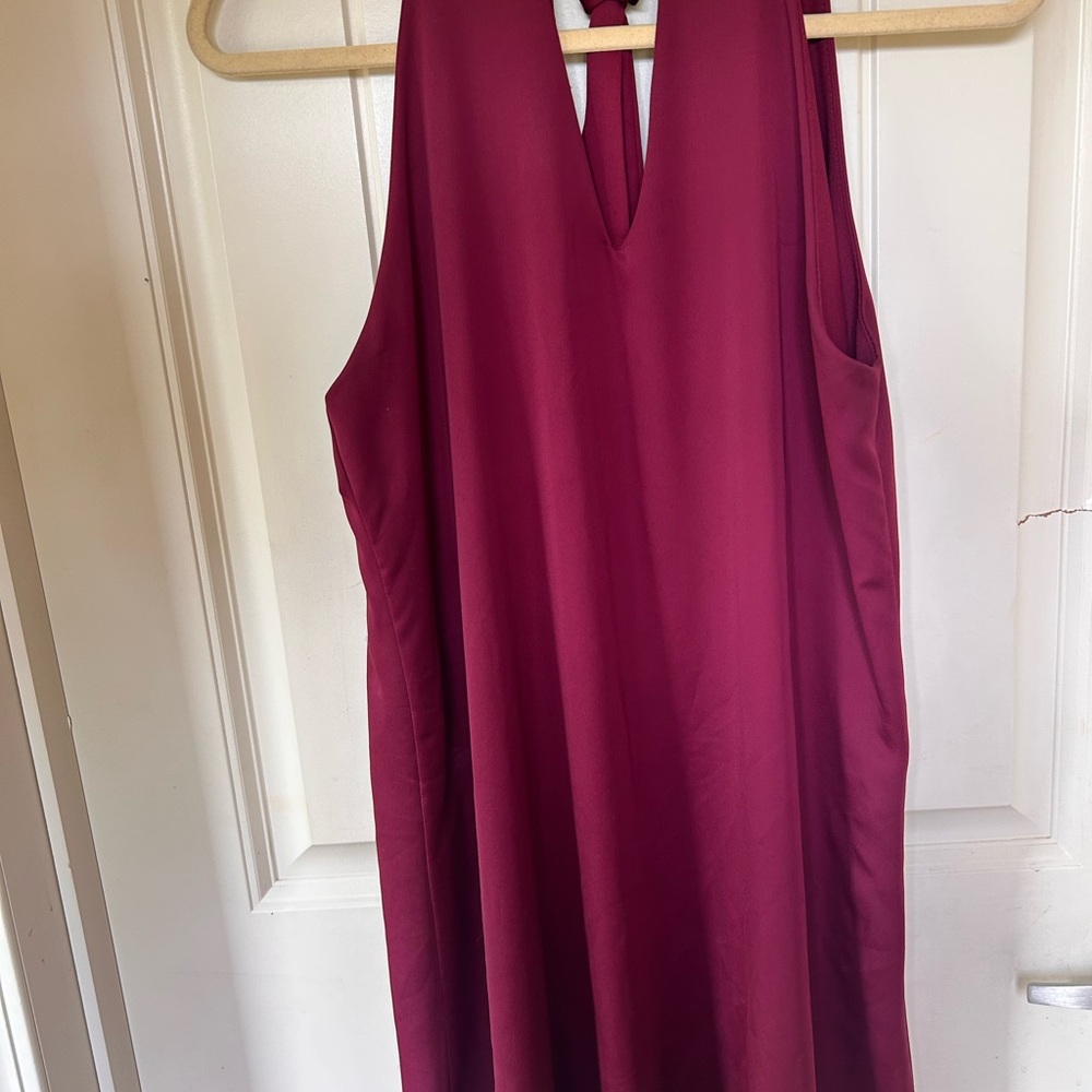Tyche Red Sheath Halter Dress for Cocktail